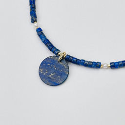 Чокер из Лазурита и Жемчуга - Радуга самоцветов фото 2