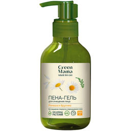 Green Mama Пена-гель очищяющ.д/лица "Ромашка и брусника" 300мл с дозат.