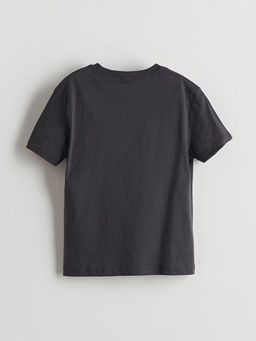 Bask?l? Pamuklu Erkek ?ocuk Ti??rt