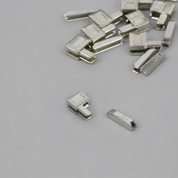 Цена за 5 шт. Нижний ограничитель для молнии, с гнездом, металлический, №5, 10 шт., цвет никель