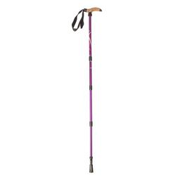Палка-трость для скандинавской ходьбы, телескопическая, 4 секции, алюминий, до 135 см, (1 шт), цвет сиреневый