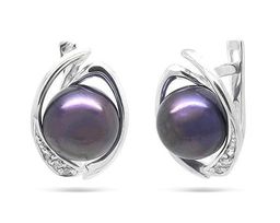 Серьги из серебра жемчуг, С1326ч