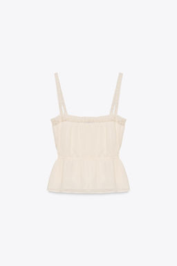 GEORGETTE LACE TOP - Zara фото 7