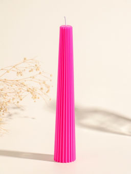 Набор свечей, 3.5х23 см, 2 шт "Башня" ярко-розовый 4х9,5х25 см