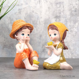 Цена за 2 шт. Фигурка Мальчик/девочка 2 штуки набор 12 см / 5059 /уп 60/ 706431