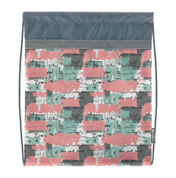 Мешок для обуви Schoolformat ПАСТЕЛЬНЫЙ ПАТТЕРН 42х34 см, серый, 1 отделение, для девочек