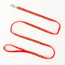 Комплект Звёздные косточки, поводок 120 х 1 см, ОГ 23-35 см, красный - Пижон фото 6