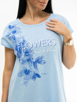 Ночная сорочка женская, цвет голубой