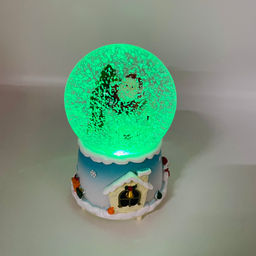 Новогодний декор - Снежный шар 16 см (стекло, свет, музыка) в ассортименте - Ип лебедев о.ю фото 3