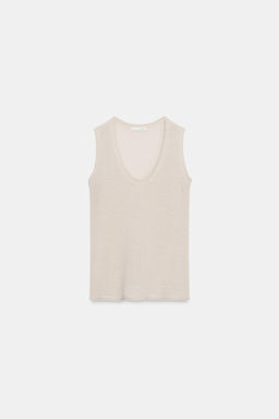 SLEEVELESS WOOL BLEND TOP - Zara фото 6