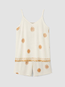 V Yaka ?p Ask?l? Kad?n ?ortlu Pijama Tak?m?