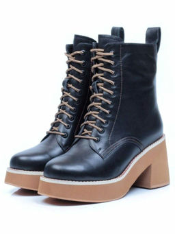 04-DMD-M7079 BLACK Ботинки зимние женские (натуральная кожа, натуральный мех) - No name фото 2