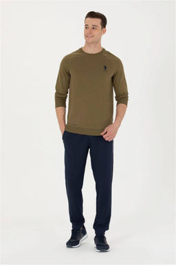 U. S. Polo Assn / Мужской базовый свитшот цвета хаки - U.s. polo assn фото 11