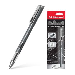 Цена за 24 шт. Ручка гелевая ErichKrause MEGAPOLIS® Gel Stick 0.5, цвет чернил черный (в блистере по 1 шт.)
