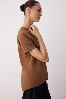 Siyah-Beyaz %100 Pamuk Arkas? Uzun Orme T-Shirt TWOAW26TS00008 - Trendyolmilla фото 2