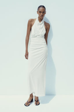 LONG HALTER DRESS WITH OPEN BACK - Zara фото 30