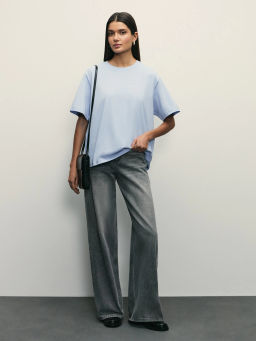 Футболка свободного кроя с принтом / Zarina  фото 4