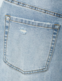 Юбка А-силуэта Vilatte D56.118 деним голубая  фото 6