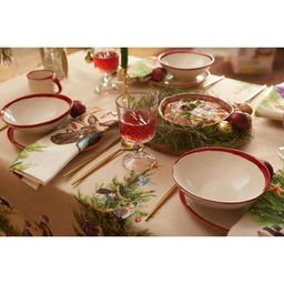 Скатерть новогодняя Этель Noble Christmas d=220 +/- 3см с ГМВО, 100% хлопок, саржа 190 гр/м2  фото 12