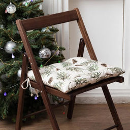 Сидушка на стул "Этель" Christmas tree 42х42см, 100% хлопок, саржа 190 г/м2