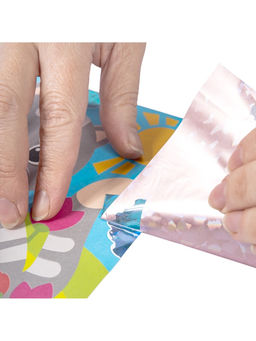 Набор для творчества. Аппликация фольгой "Котёнок" размер 138х165 мм (конверт, 6 цв)