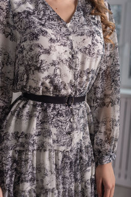 Платье Трэвис (черно-белый) - Nadi bordo фото 3