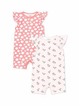 Bisiklet Yaka K?z Bebek Tulum 2li