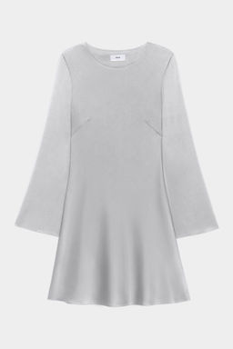 Платье из атласа расклешенного силуэта - Mollis фото 7