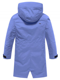 Парка зимняя женская с капюшоном василькового цвета 9538-1Vs - Valianly фото 4