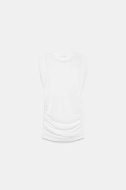 TOP FRUNCES LATERALES / Blanco roto - Zara фото 5