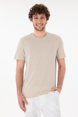 Erkek Regular Fit Bisiklet Yaka Ta_ Basic Ti__rt Sepette S_rpriz _ndirim