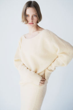 Jersey de un hombro en mezcla de alpaca - H&m фото 3