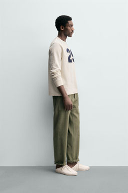 CAMISETA ESTRUCTURA WAFFLE N?MERO / Crudo - Zara фото 4