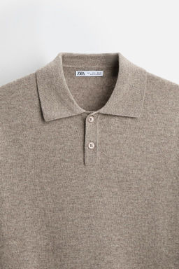 WOOL - CASHMERE KNIT POLO SHIRT - Zara фото 9