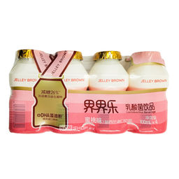Напиток со вкусом персика молокосодержащий с лактобактериями Jelley Brown, Китай, 4*100 мл