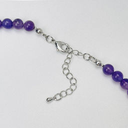 Колье из Аметиста и Селенита - Радуга самоцветов фото 8