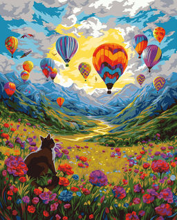 ФРЕЯ PNB/PL-249 Набор для раскрашивания по номерам 50 х 40 см Фестиваль шаров