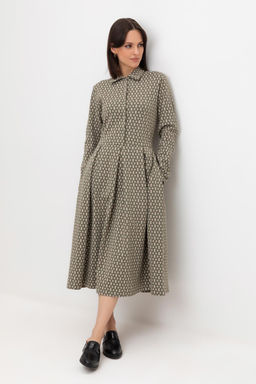 ЕВТ 5055/оливковый серый,ромбики платье жен