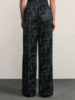 Атласные брюки с принтом / Zarina  фото 4