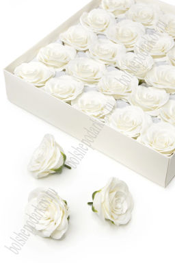 Мыльные цветы "Роза" 6,5*6 см (25 шт) SF-7800, белый