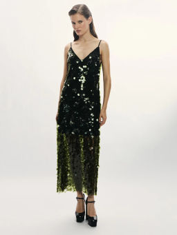 Платье миди с пайетками / Zarina