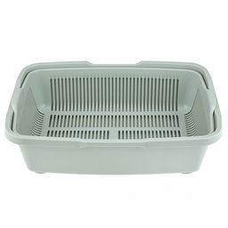 Лоток-туалет для кошек 23х42х11см, пластик, с сеткой, ментоловый (Россия)