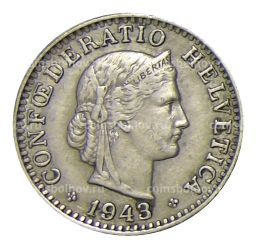 20 раппенов 1943 года Швейцария