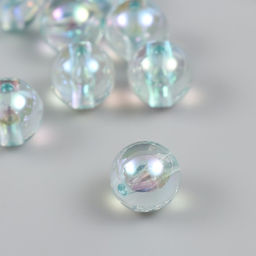 Бусины для творчества пластик Шарик. Мыльный пузырь d=1,6 см набор 8 шт