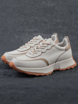 03-YC353-1 BEIGE Кроссовки женские (натуральная кожа) - Фабричный китай фото 2