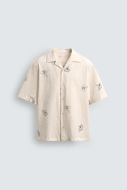 PRINTED SEERSUCKER SHIRT