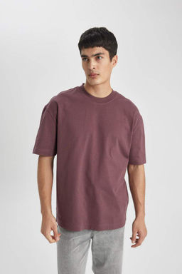 Футболка Oversize с круглым вырезом и короткими рукавами - Defacto фото 8