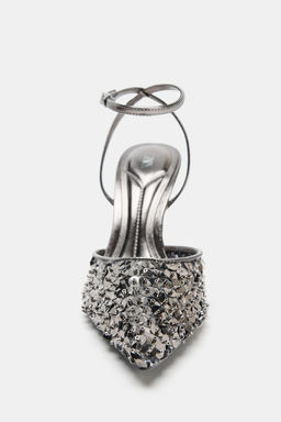 SEQUIN HIGH-HEEL SHOES - Zara фото 3