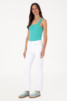 Kad_n Beyaz Jean Pantolon Sepette S_rpriz _ndirim - U.s. polo assn фото 3