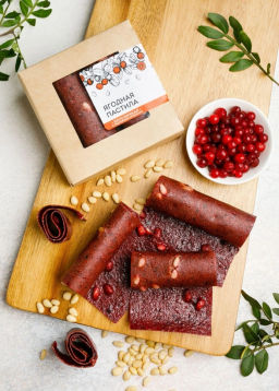 ? Москва ? Ягодная пастила брусничная с кедровыми орехами, 100 г